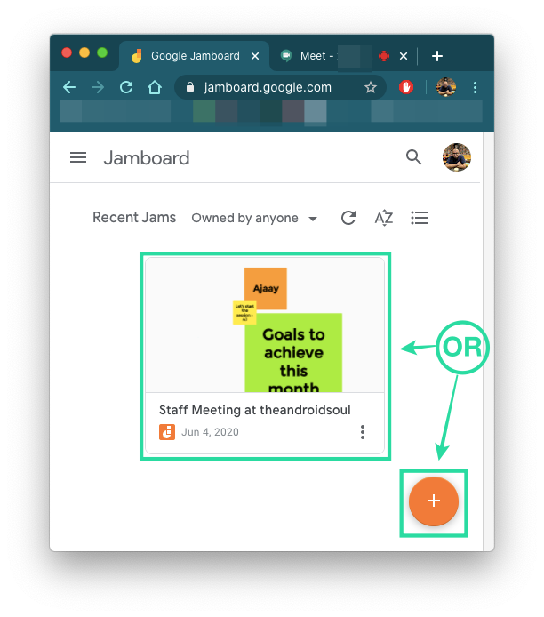 Como usar Google Jamboard con Google Meet