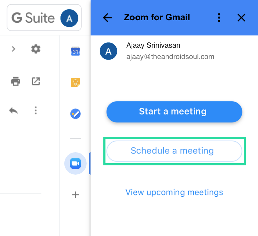 Sådan starter og planlægger du et Zoom-møde fra Gmail