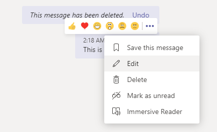 Como impedir que os usuarios editen ou eliminen as mensaxes enviadas en Microsoft Teams