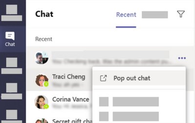 Kako iskočiti chat na Microsoft Teams