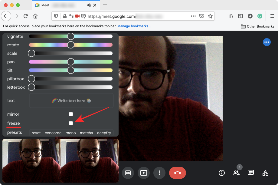 Kā iesaldēt ekrānu vai kameru pakalpojumā Google Meet