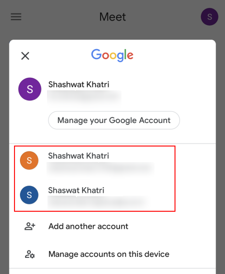 Si të shtoni një llogari tjetër në Google Meet