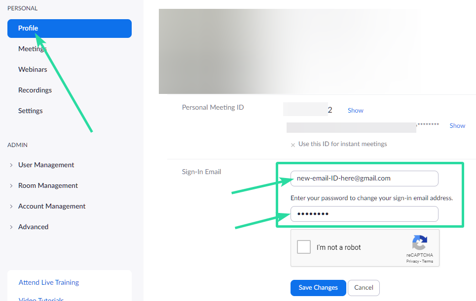Як змінити адресу електронної пошти для входу в Zoom