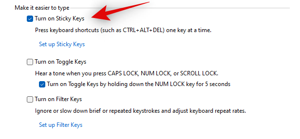 Як легко вимкнути липкі клавіші в Windows 11