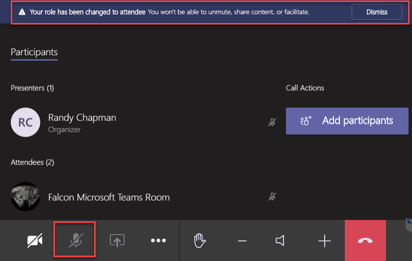 Hogyan lehet letiltani a némítás feloldását a Microsoft Teams résztvevői számára a kemény némítás használatával