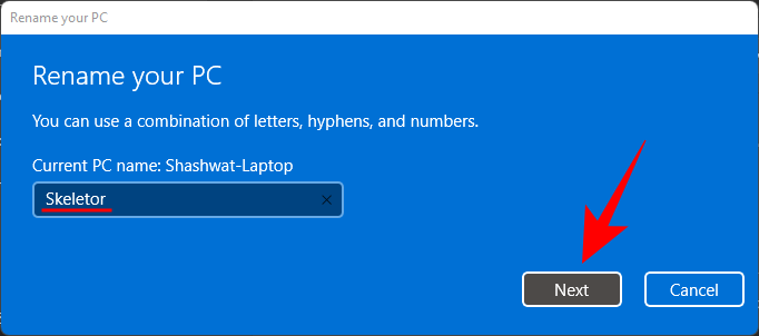 Kako najti ime računalnika v sistemu Windows 11