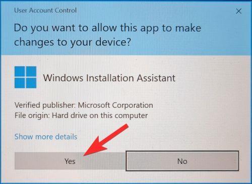 A Windows 11 Installation Assistant használata a Windows 10 rendszerről való frissítéshez