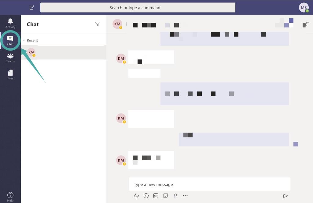 Como desactivar as notificacións de chat usando Silenciar en Microsoft Teams