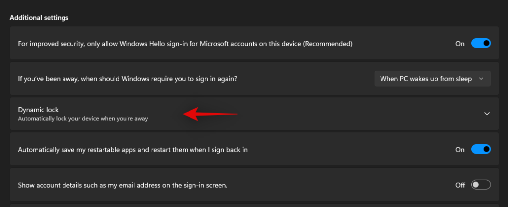 Kaip išjungti slaptažodį „Windows 11“ po miego: išjunkite slaptažodį pažadinant