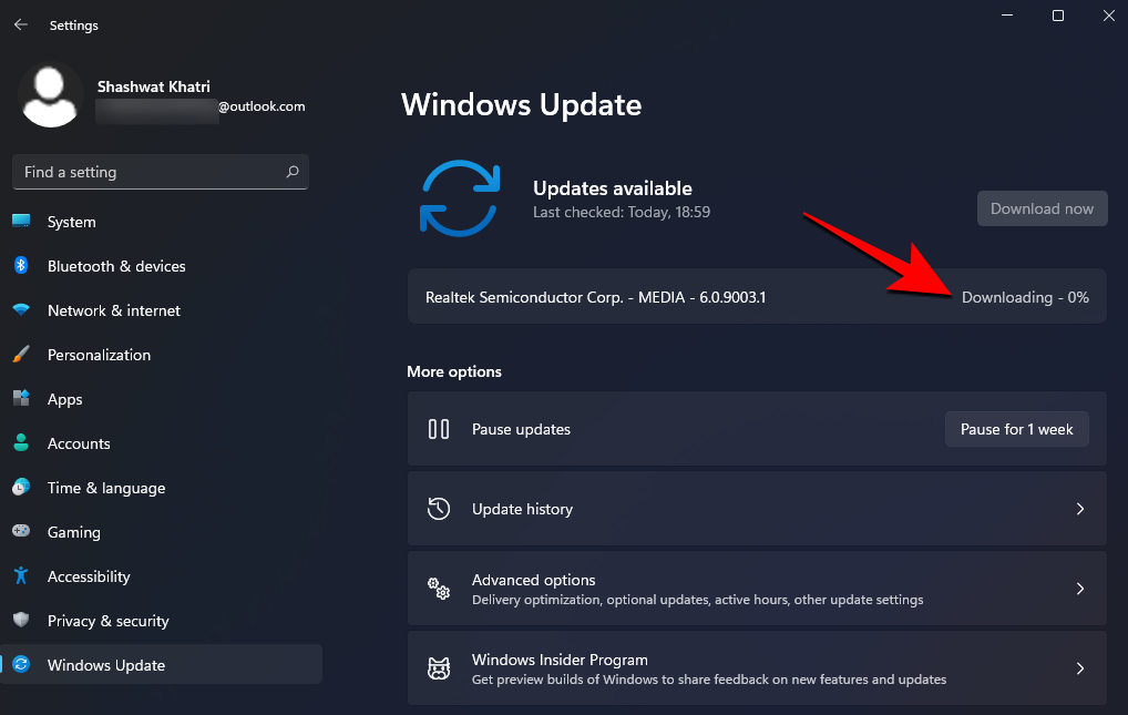 Ohjelmiston kaatumisen korjaaminen Windows 11 Dev Buildissa