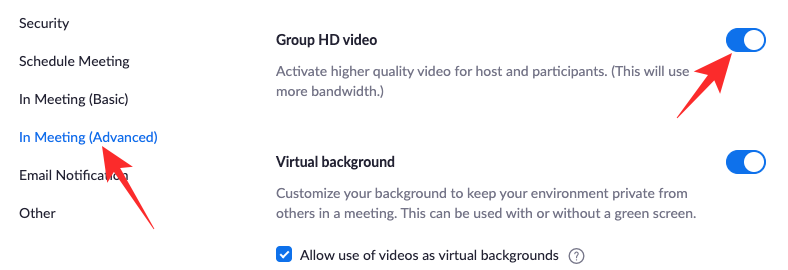 Com activar el vídeo HD en grup a Zoom