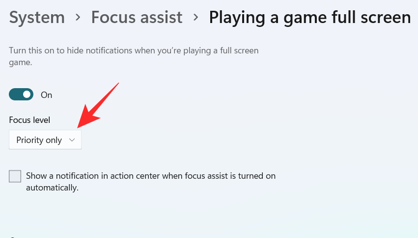 Focus Assist'i kasutamine Windows 11-s