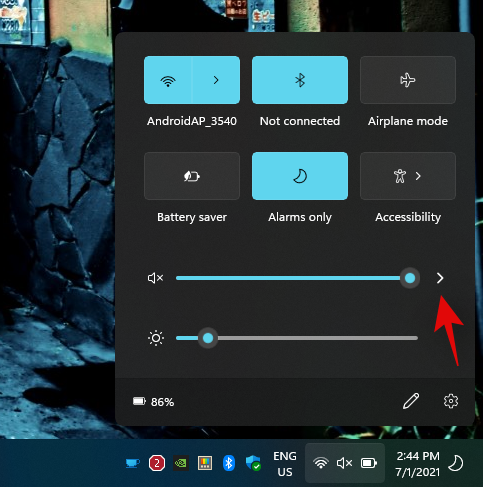 Como cambiar o altofalante en Windows 11?  Onde está o conmutador de audio?