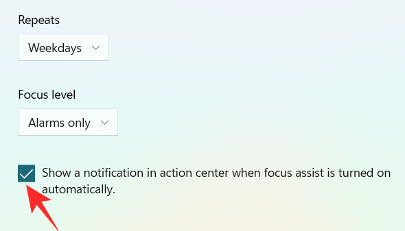Focus Assist izmantošana operētājsistēmā Windows 11
