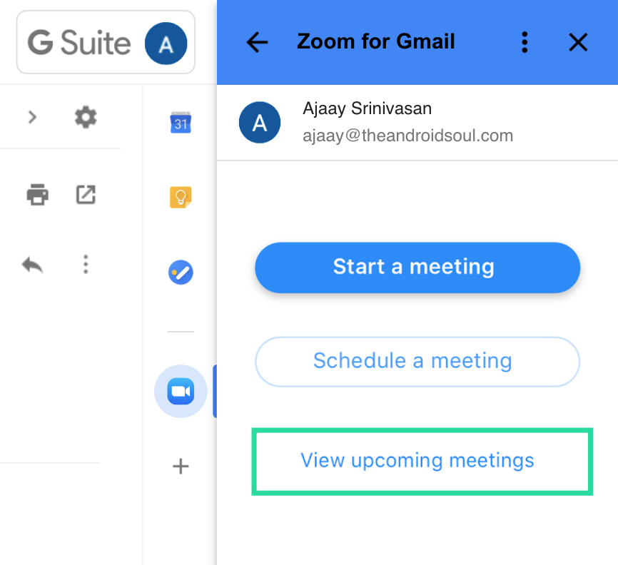 Как да започнете и насрочите среща в Zoom от Gmail