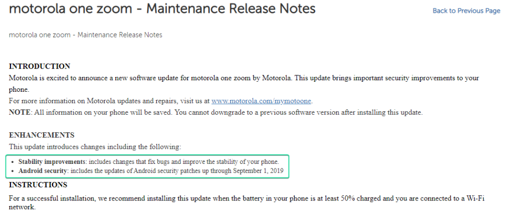 Aktualizace Motorola One Zoom Android 10, aktualizace zabezpečení a další: listopadová aktualizace oznámena
