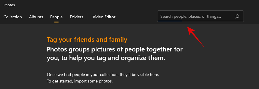 Como agrupar fotos de amigos e familiares na aplicación Fotos de Windows 11