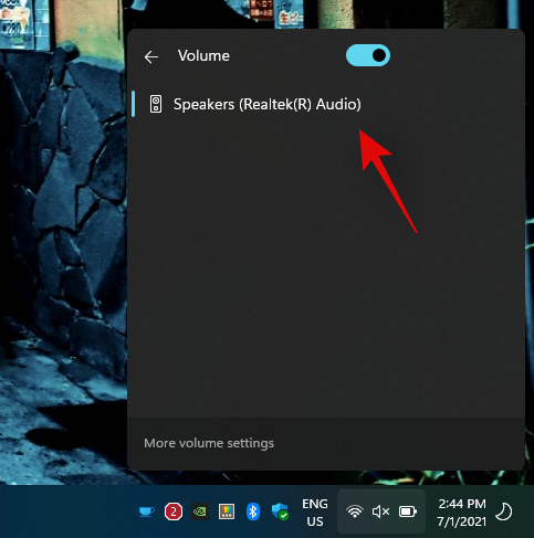 Como cambiar o altofalante en Windows 11?  Onde está o conmutador de audio?