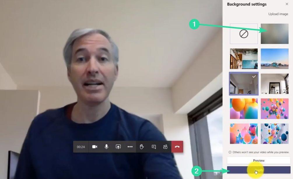Kā mainīt fonu programmā Microsoft Teams ar fona efektiem