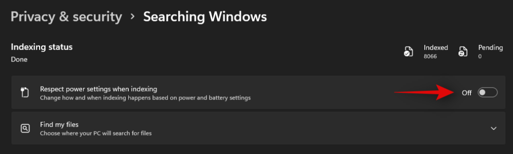 Como desactivar a busca de Windows en Windows 11