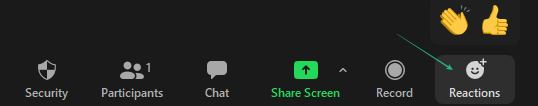 Hur man reagerar med emojis på Zoom