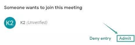 Como "Solicitar unirse" en Google Meet