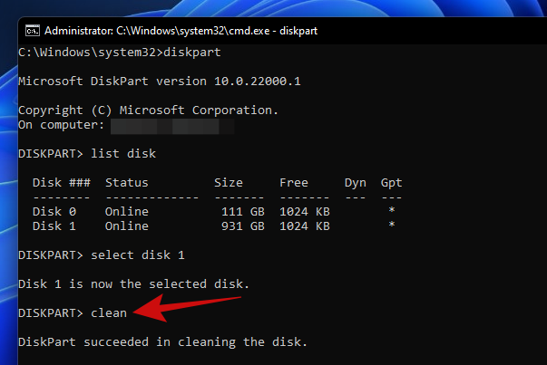 Kako izbrisati trdi disk v sistemu Windows 11