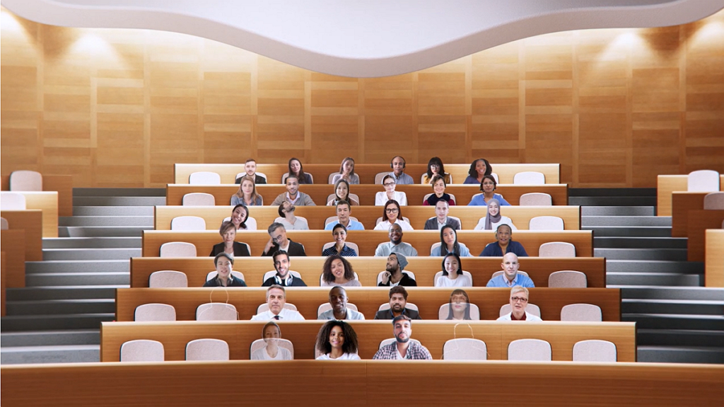 Que é o modo Microsoft Teams Auditorium?