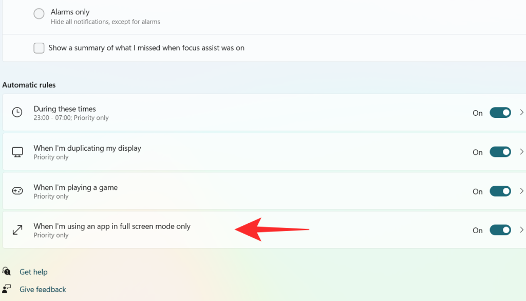 Focus Assist izmantošana operētājsistēmā Windows 11