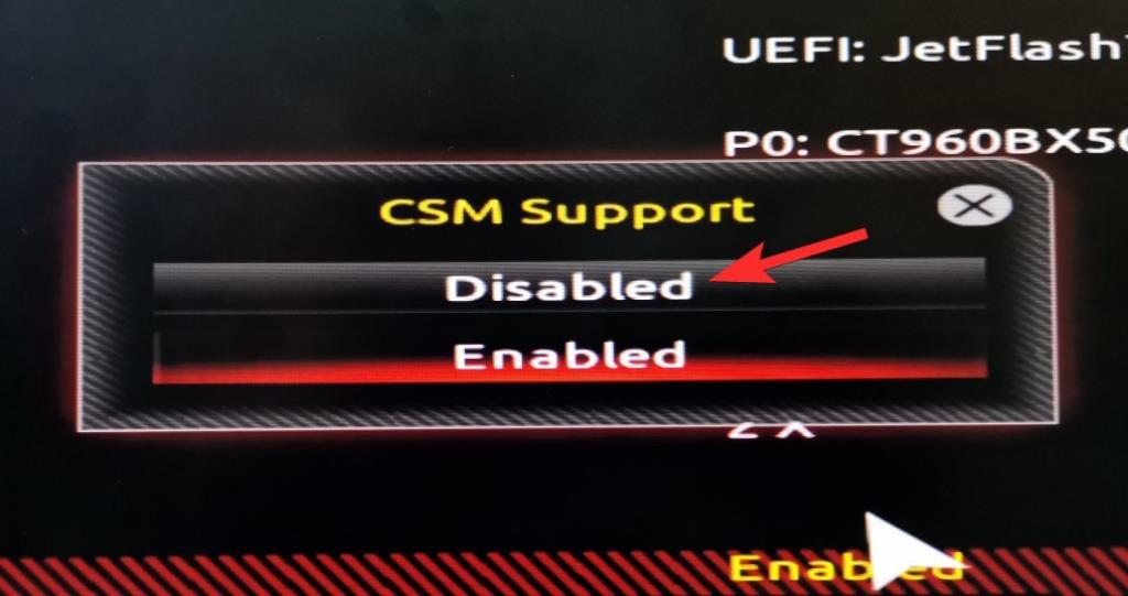 Kaip išjungti CSM, norint įdiegti „Windows 11“.