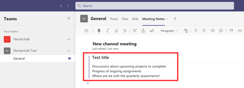 Kako voditi bilješke sa sastanka u Microsoftovim timovima