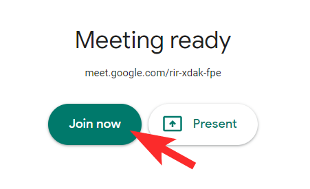 Képernyőmegosztás a Google Meetben