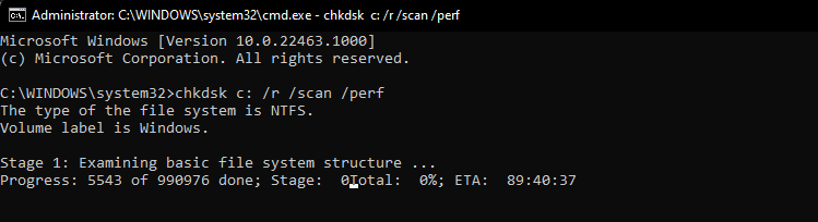 chkdsk labošanas komanda: kā to izmantot operētājsistēmā Windows 11