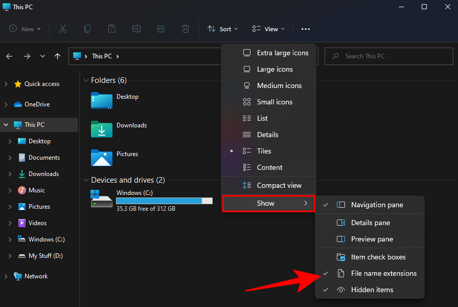 Windows 11: ērti parādiet failu paplašinājumus 6 veidos