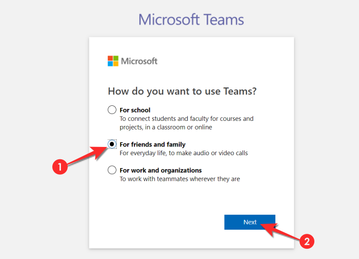 Kako uputiti besplatne videopozive u Microsoftovim timovima obitelji i prijateljima