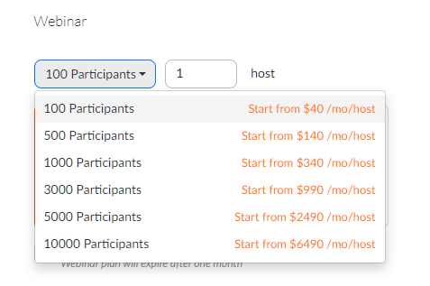 Er Zoom Webinar gratis?  Og hva er minsteprisen hvis ikke?