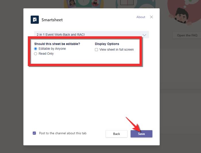 Como engadir Smartsheet a Microsoft Teams