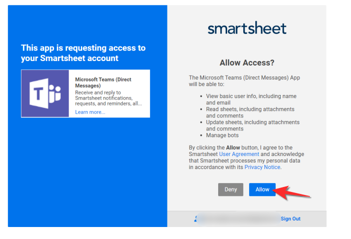 Kaip pridėti „Smartsheet“ prie „Microsoft Teams“.