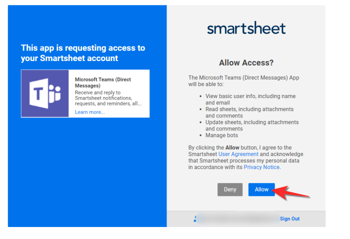 Smartsheet hozzáadása a Microsoft Teamshez