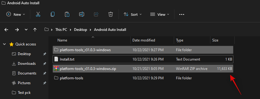 Kaip automatiškai įkelti APK į šoną „Windows 11“ dukart spustelėjus