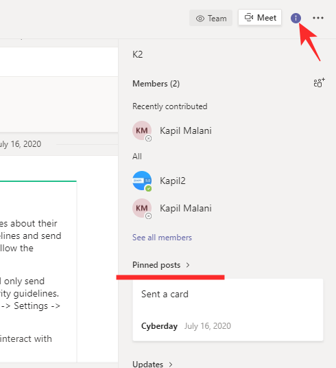 Kako prikvačiti poruku na Microsoft Teams