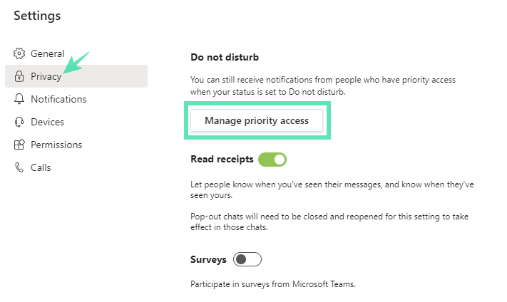 Como recibir notificacións durante o estado Non molestar en Microsoft Teams