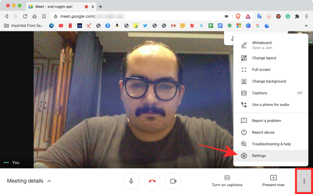 Jak převrátit nebo zrcadlit fotoaparát na Google Meet na Windows a Mac