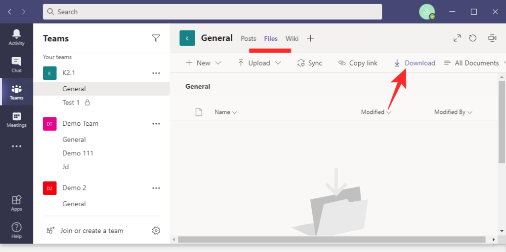 Var är Microsoft Teams plats för inspelning och nedladdning av filer