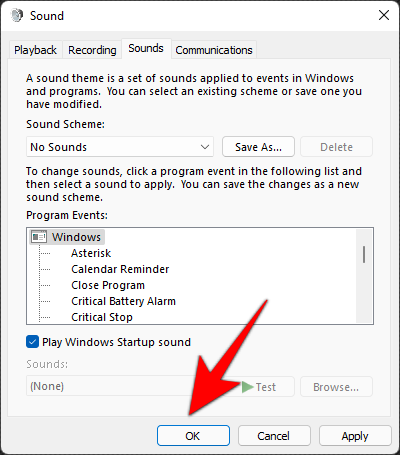 Kako onemogućiti zvukove upozorenja u sustavu Windows 11