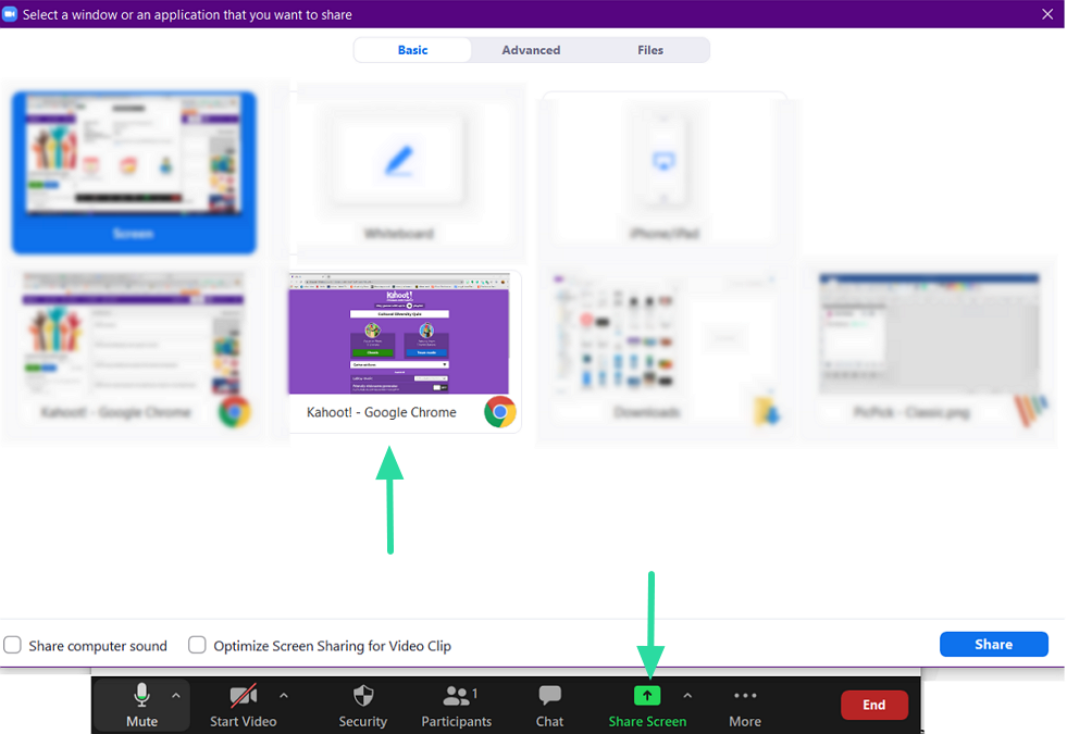 Como xogar a Kahoot en Zoom e Google Meet