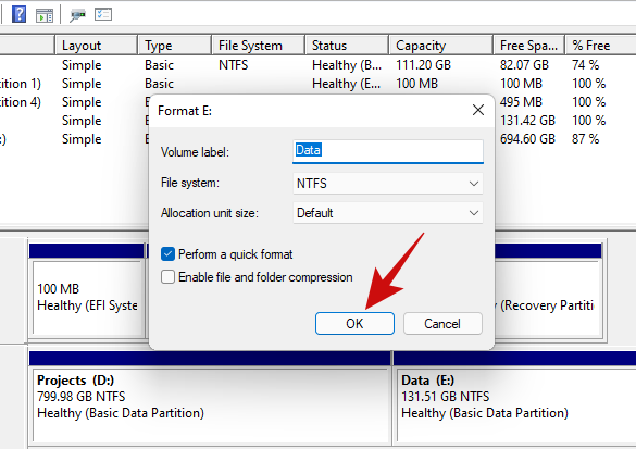 Kako izbrisati trdi disk v sistemu Windows 11