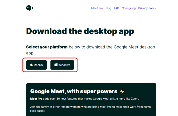 Kako preuzeti Google Meet na PC, Mac i OS Chrome